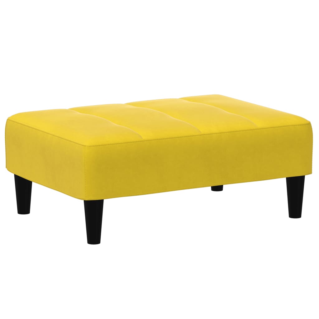 Footstool Yellow 77x55x31 cm Velvet