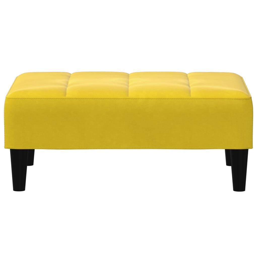 Footstool Yellow 77x55x31 cm Velvet