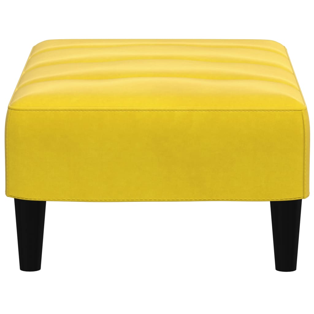 Footstool Yellow 77x55x31 cm Velvet