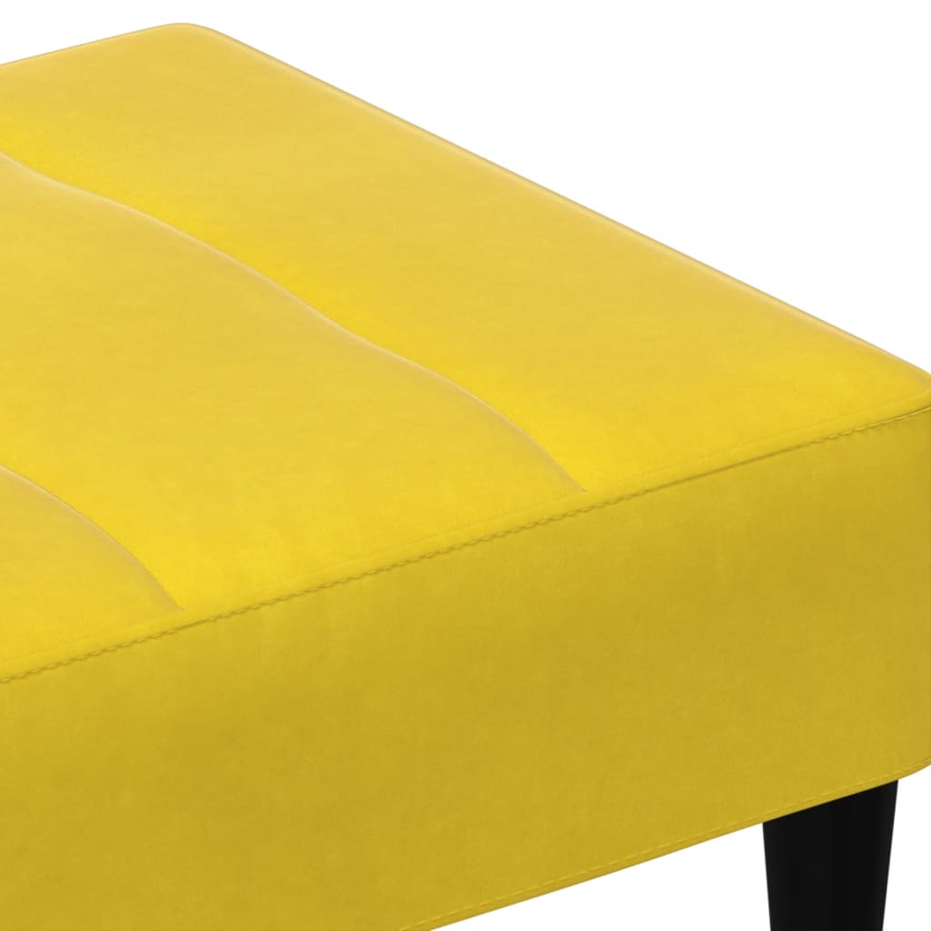 Footstool Yellow 77x55x31 cm Velvet