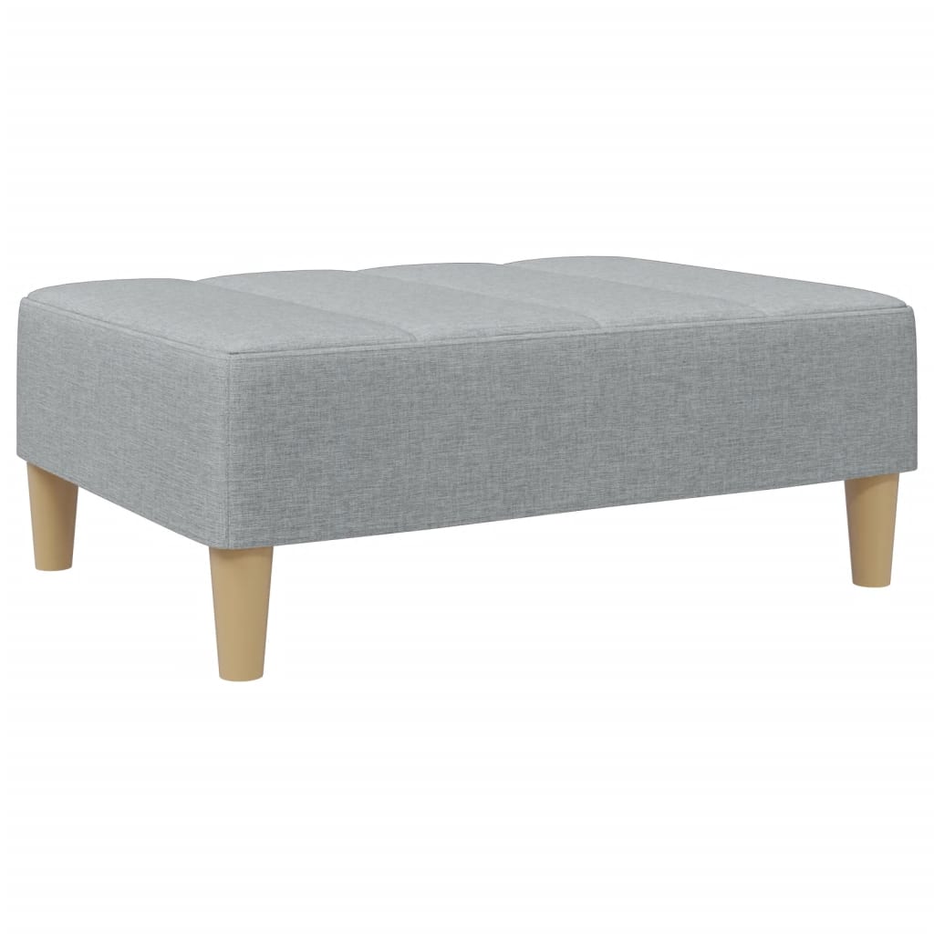 Footstool Light Grey 77x55x31 cm Fabric