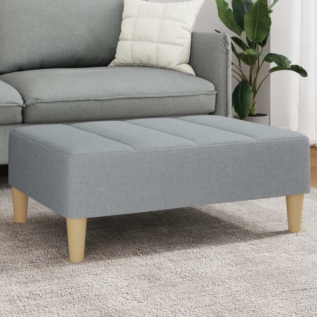 Footstool Light Grey 77x55x31 cm Fabric