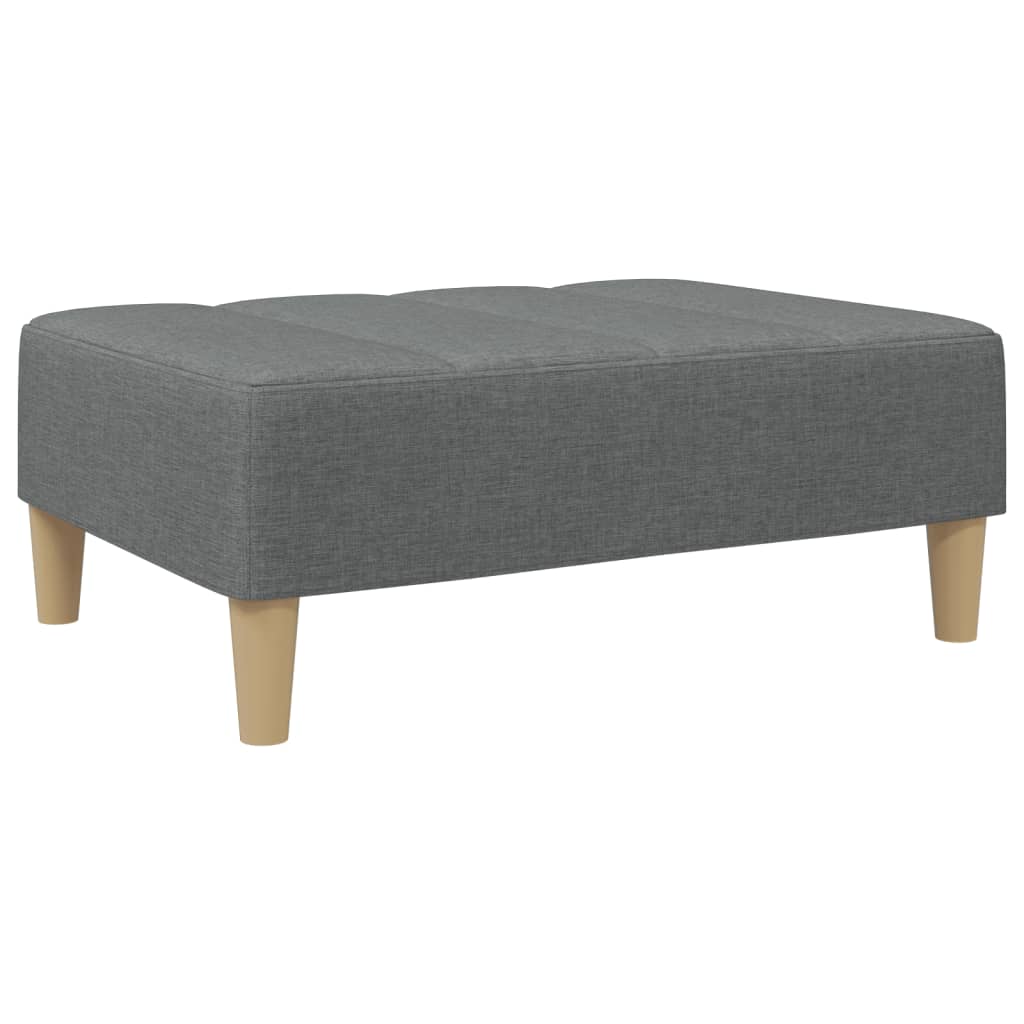 Footstool Dark Grey 77x55x31 cm Fabric