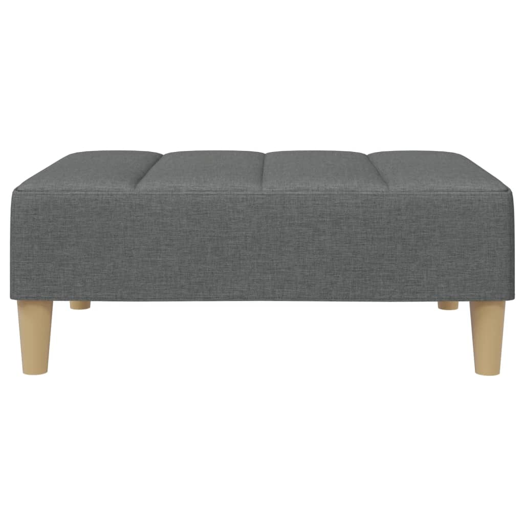 Footstool Dark Grey 77x55x31 cm Fabric