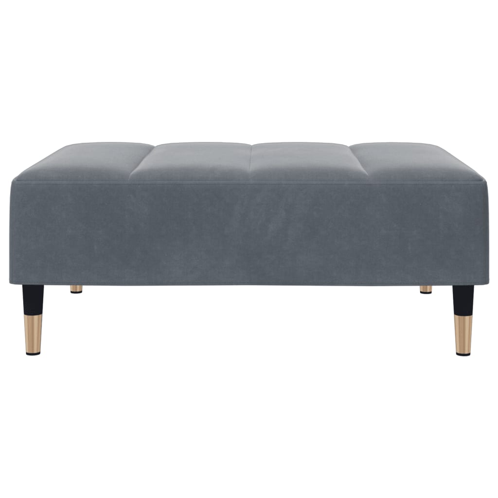 Footstool Dark Grey 77x55x31 cm Velvet