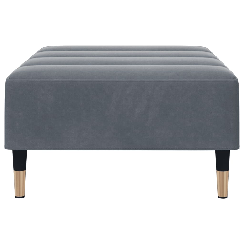 Footstool Dark Grey 77x55x31 cm Velvet