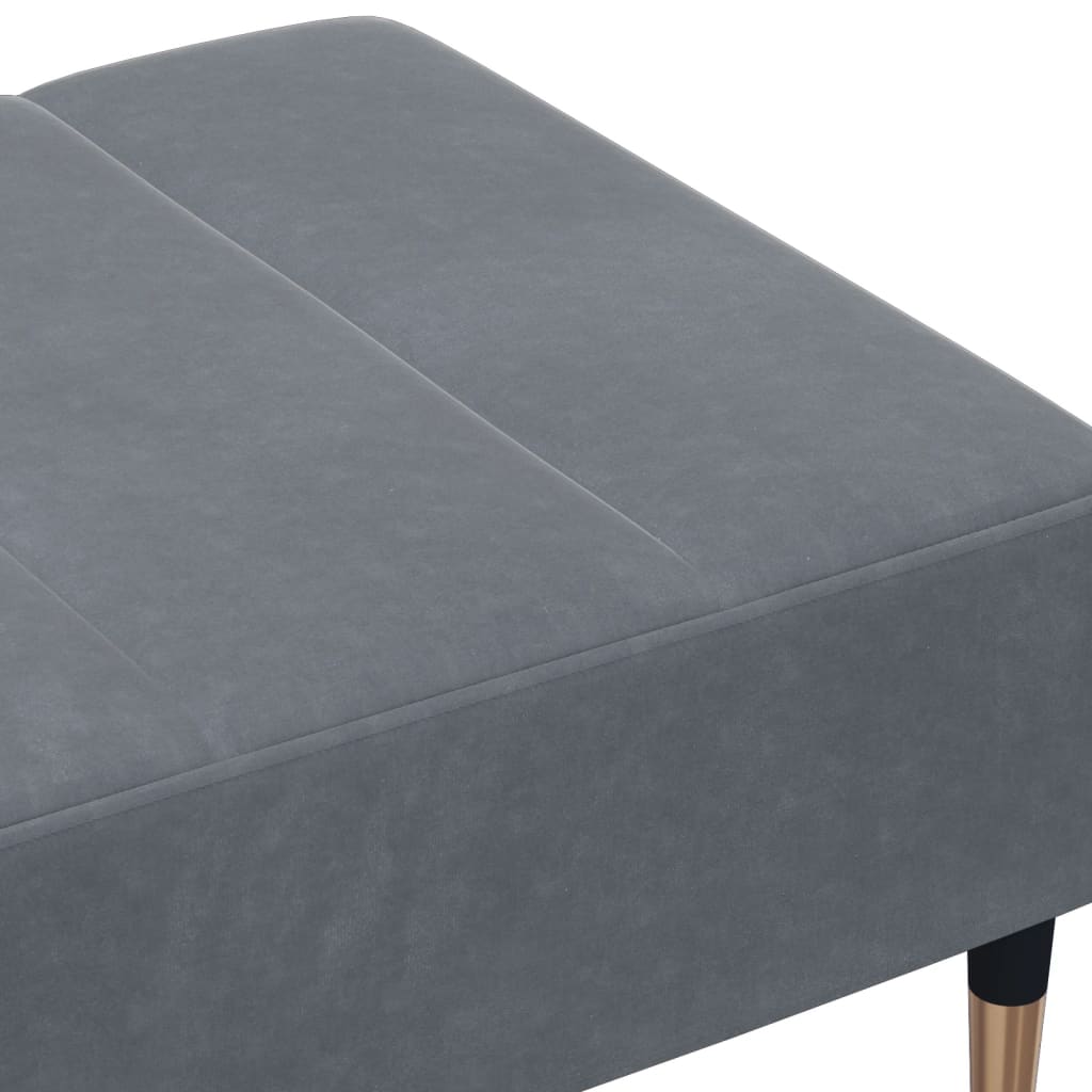 Footstool Dark Grey 77x55x31 cm Velvet