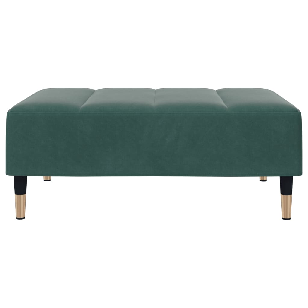 Footstool Dark Green 77x55x31 cm Velvet