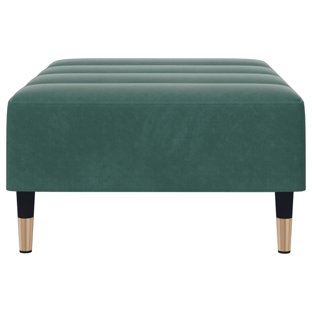 Footstool Dark Green 77x55x31 cm Velvet