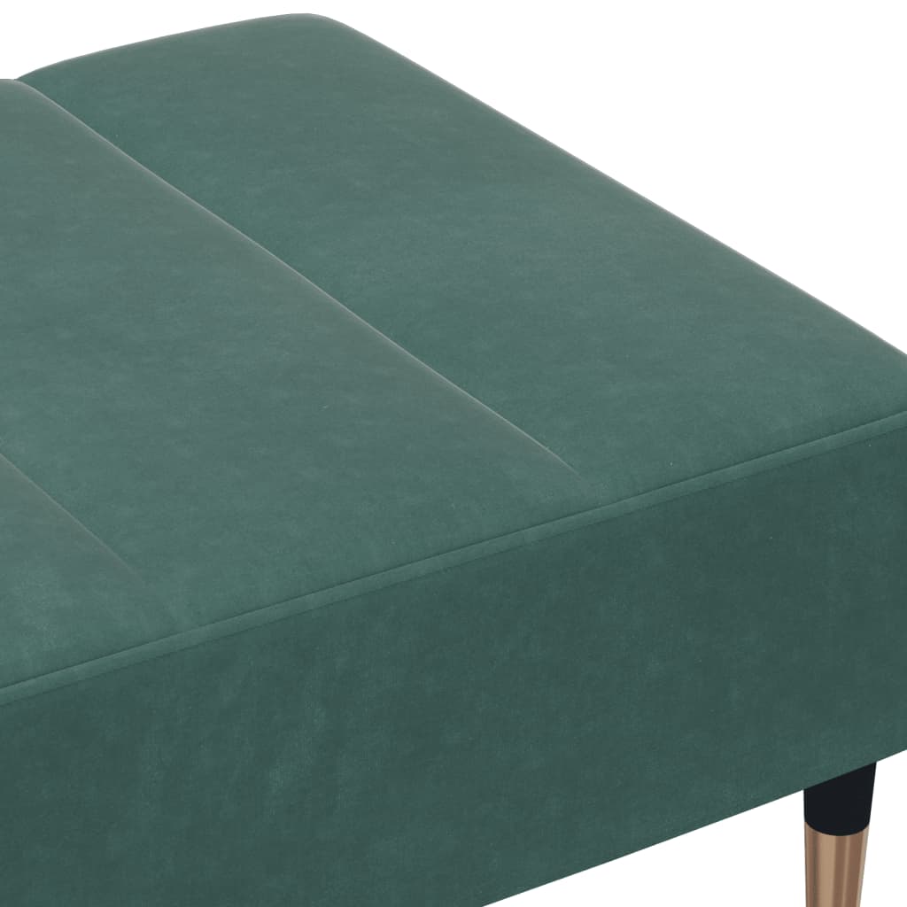 Footstool Dark Green 77x55x31 cm Velvet