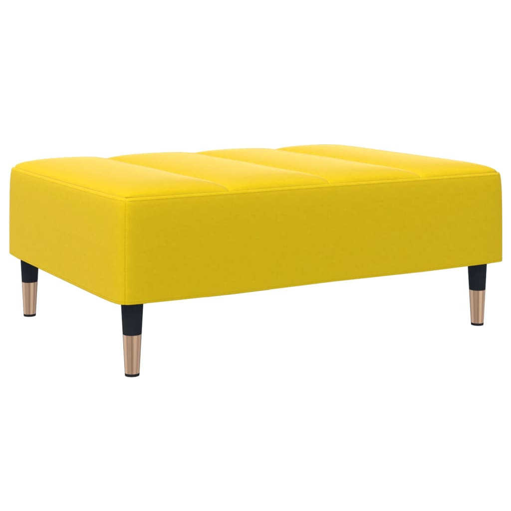 Footstool Yellow 77x55x31 cm Velvet