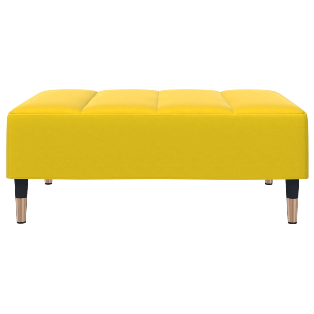 Footstool Yellow 77x55x31 cm Velvet