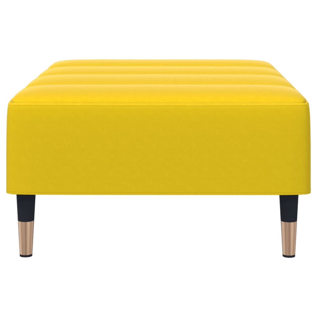 Footstool Yellow 77x55x31 cm Velvet