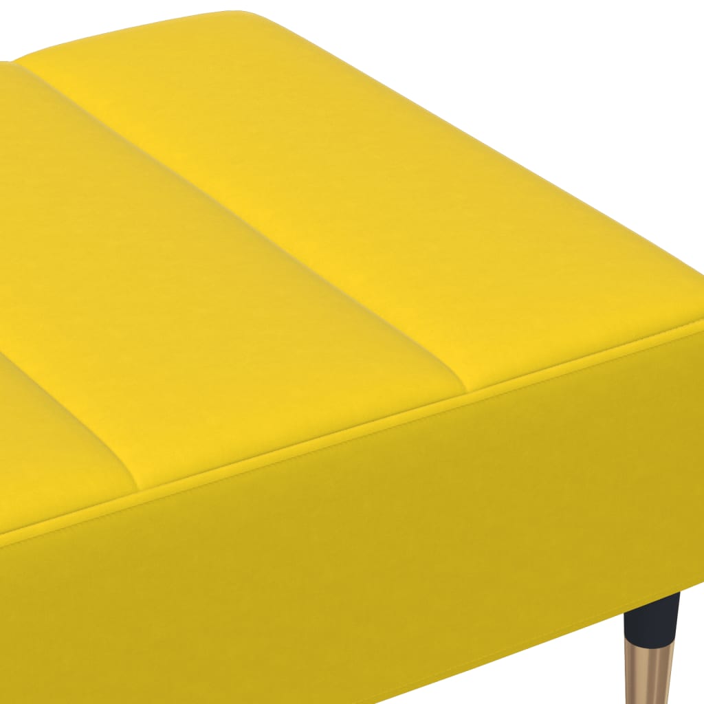 Footstool Yellow 77x55x31 cm Velvet