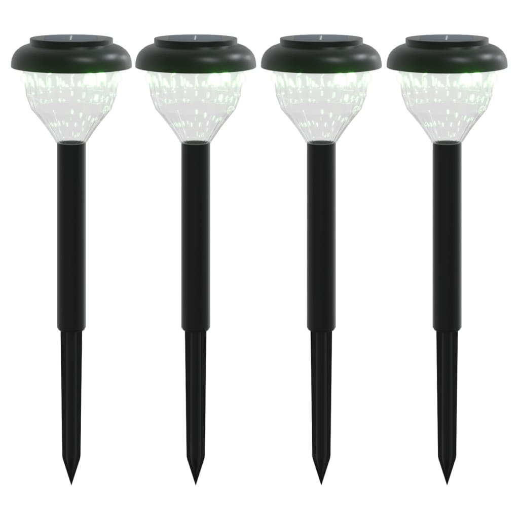 Solar path lighting with ground spikes 4 pcs. Warm white &amp; RGB