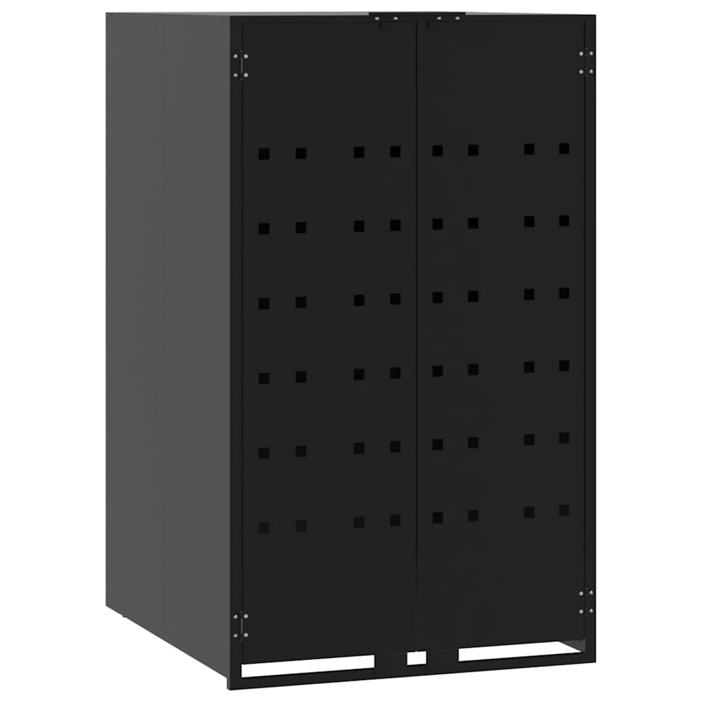 Garbage can box for 1 ton Black 69x79x117 cm Steel