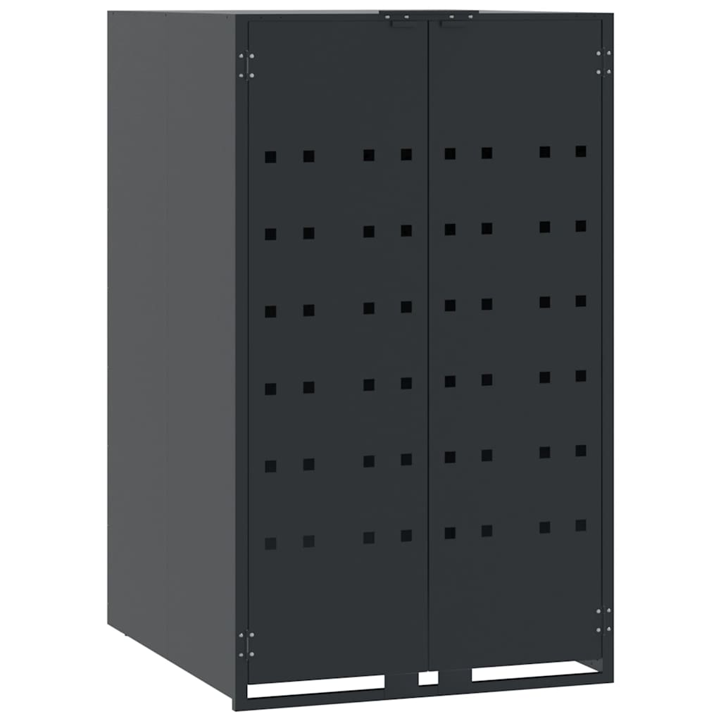 Garbage can box for 1 ton anthracite 69x79x117 cm steel