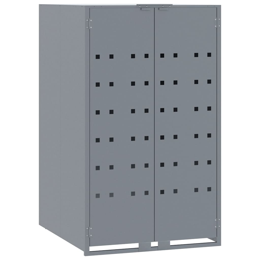 Garbage can box for 1 ton gray 69x79x117 cm steel