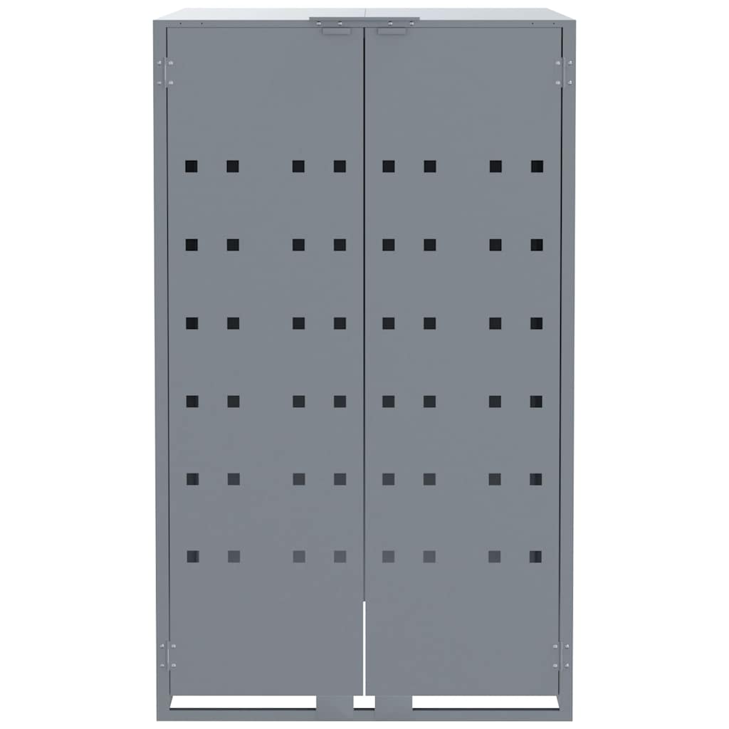 Mülltonnenbox für 1 Tonne Grau 69x79x117 cm Stahl