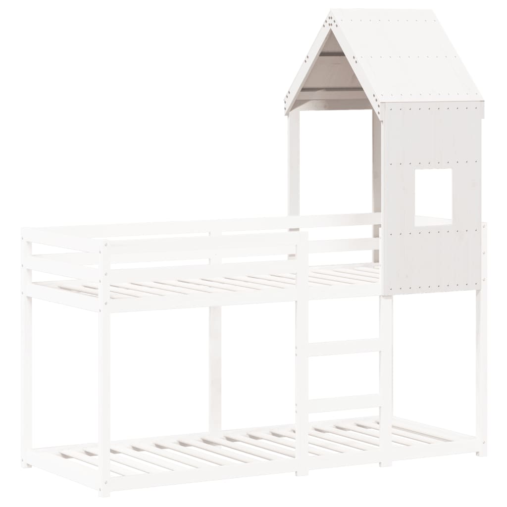 Roof for children's bed white 60x89x134,5 cm solid pine wood