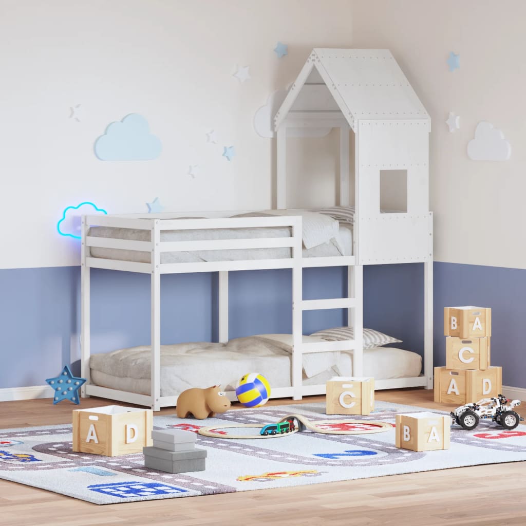 Roof for children's bed white 60x89x134,5 cm solid pine wood