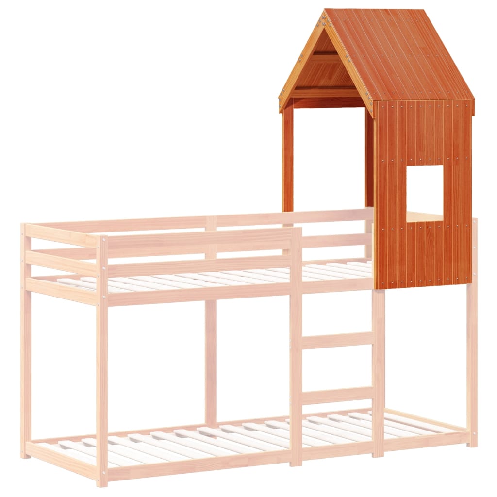 Roof for children's bed wax brown 60x99x139,5 cm solid pine wood