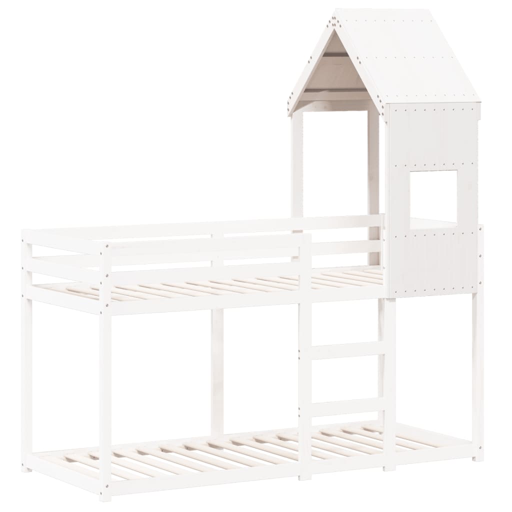 Roof for children's bed white 55x84x132 cm solid pine wood