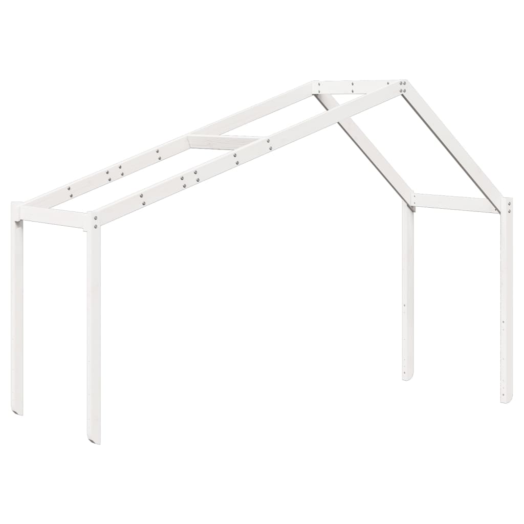 Roof for children's bed white 213x95,5x144,5 cm solid pine wood