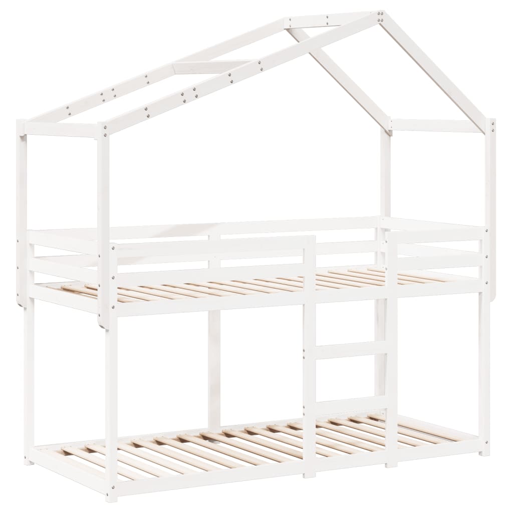 Roof for children's bed white 213x95,5x144,5 cm solid pine wood