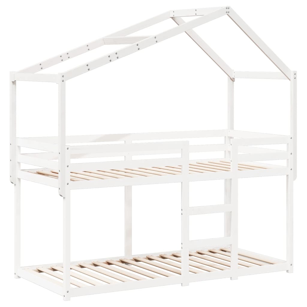 Roof for children's bed white 213x85,5x144,5 cm solid pine wood