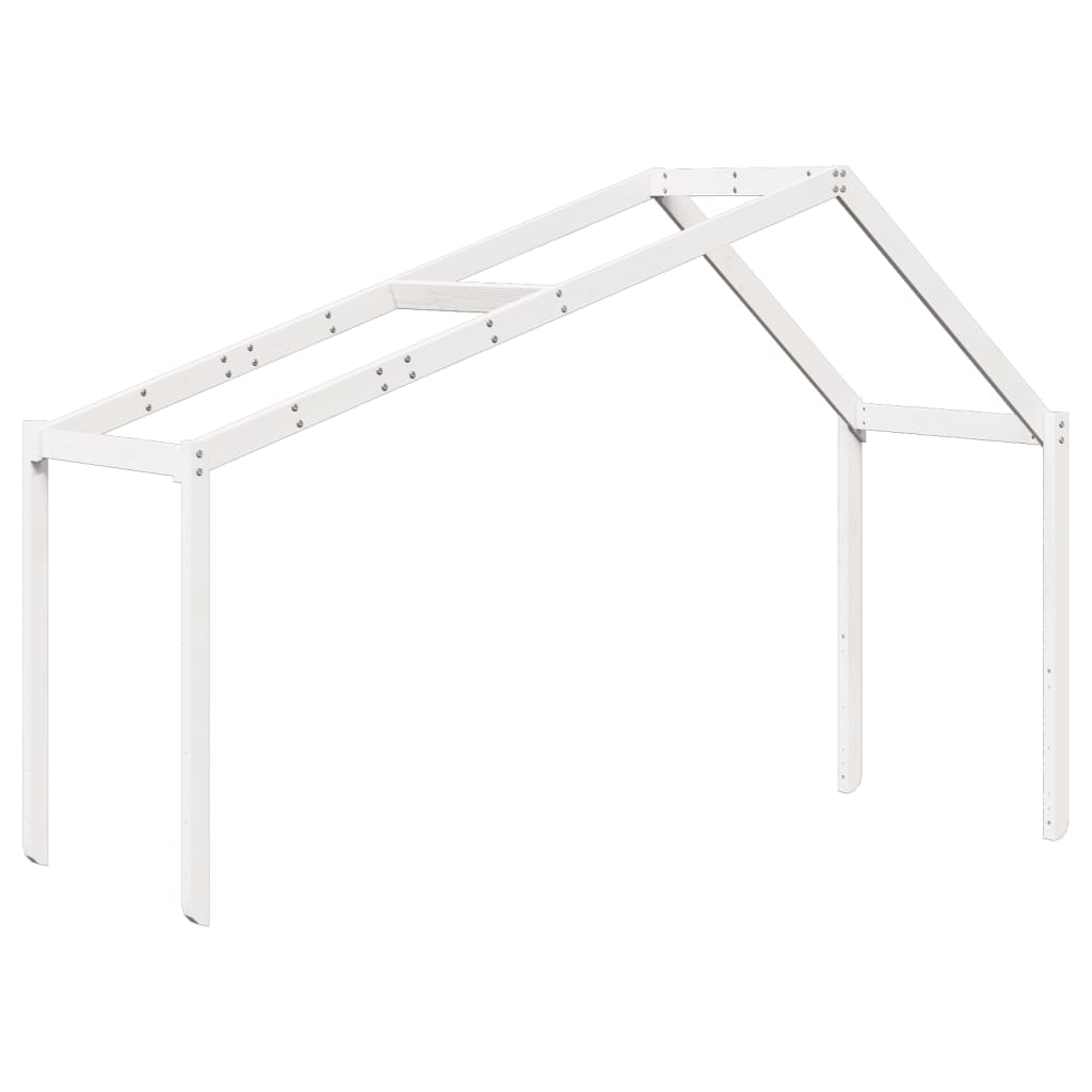 Roof for children's bed white 203x95,5x142 cm solid pine wood