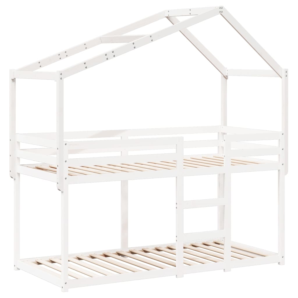 Roof for children's bed white 203x95,5x142 cm solid pine wood