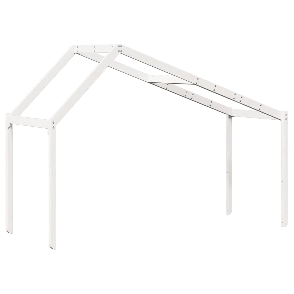 Roof for children's bed white 203x95,5x142 cm solid pine wood