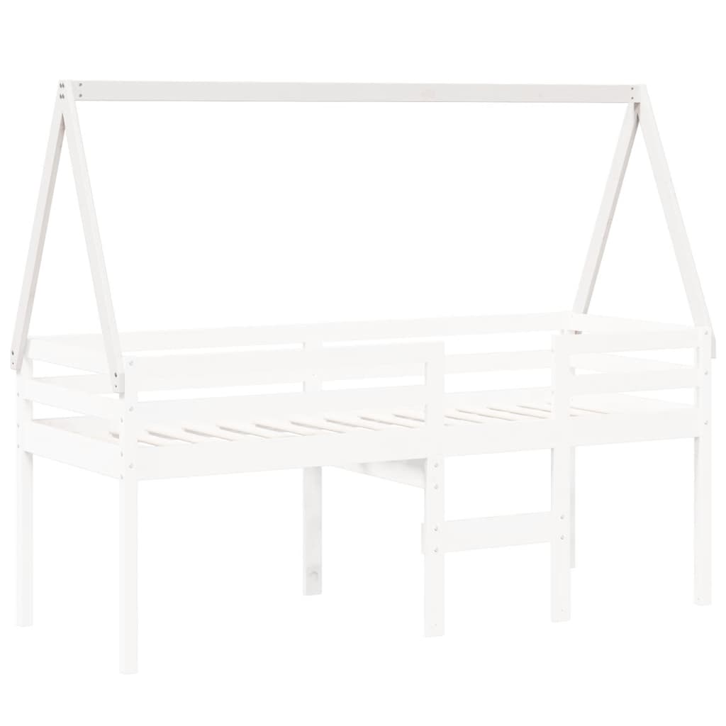 Roof for children's bed white 209x95,5x88 cm solid pine wood