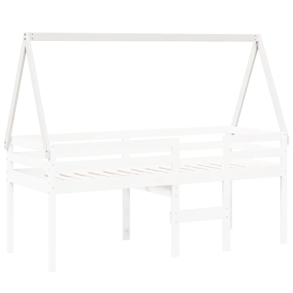 Roof for children's bed white 199x95,5x88 cm solid pine wood