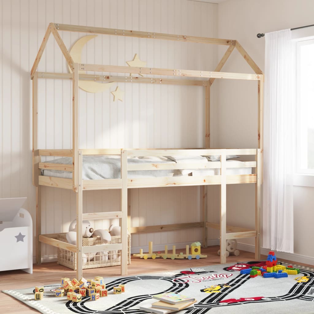 Roof for children's bed 217x95.5x159 cm solid pine wood