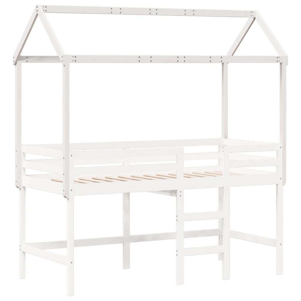 Roof for children's bed white 217x95,5x159 cm solid pine wood