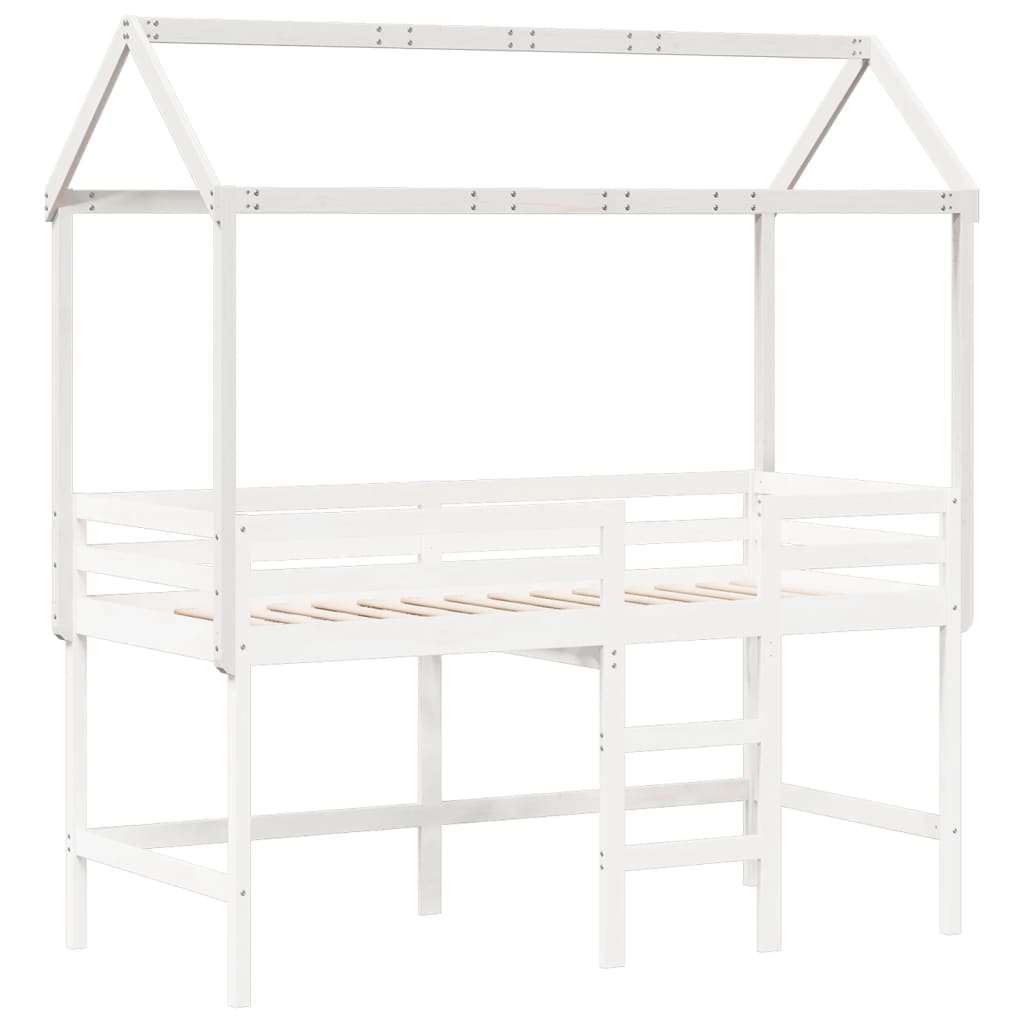 Roof for children's bed white 217x85,5x154 cm solid pine wood