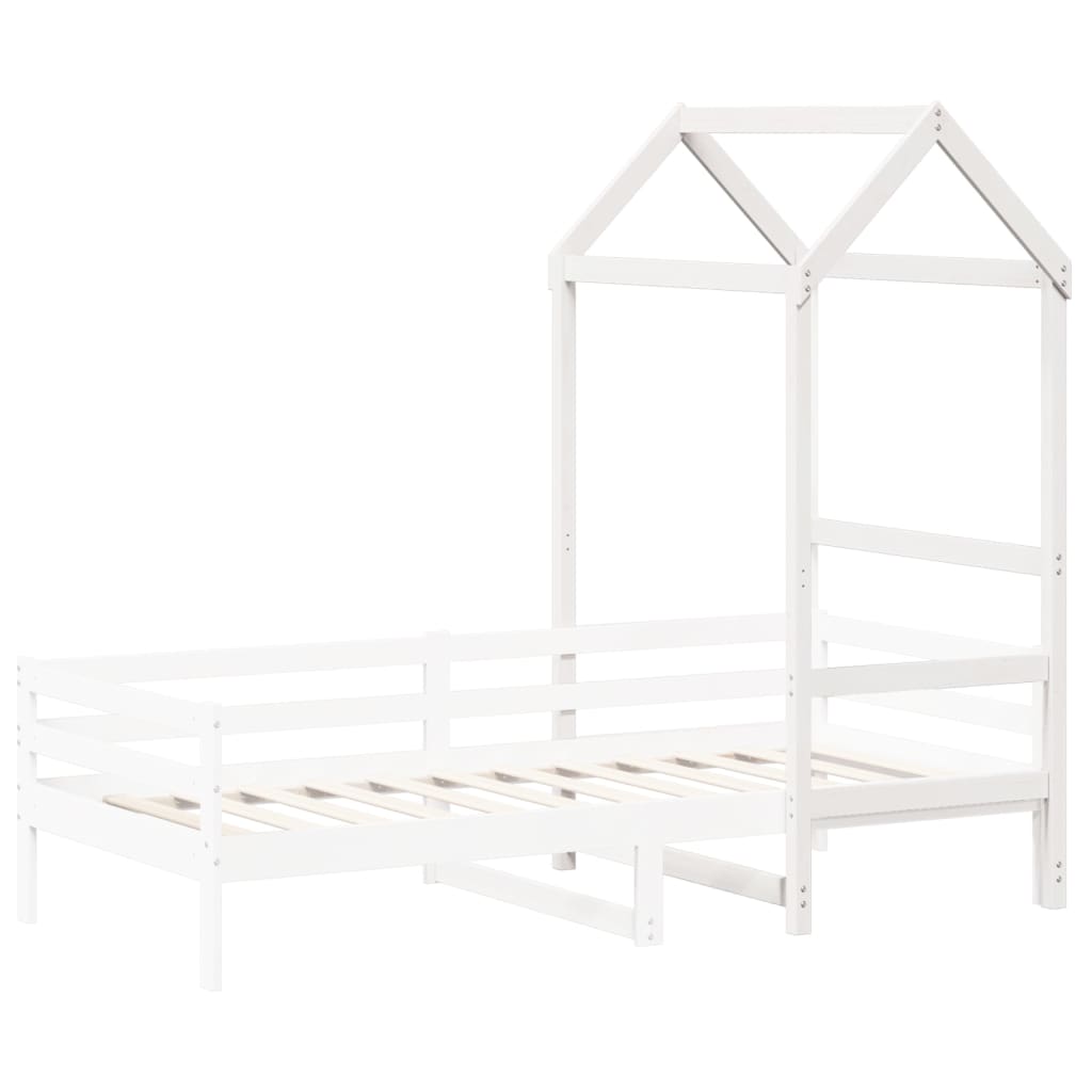 Roof for children's bed white 118x70x176,5 cm solid pine wood