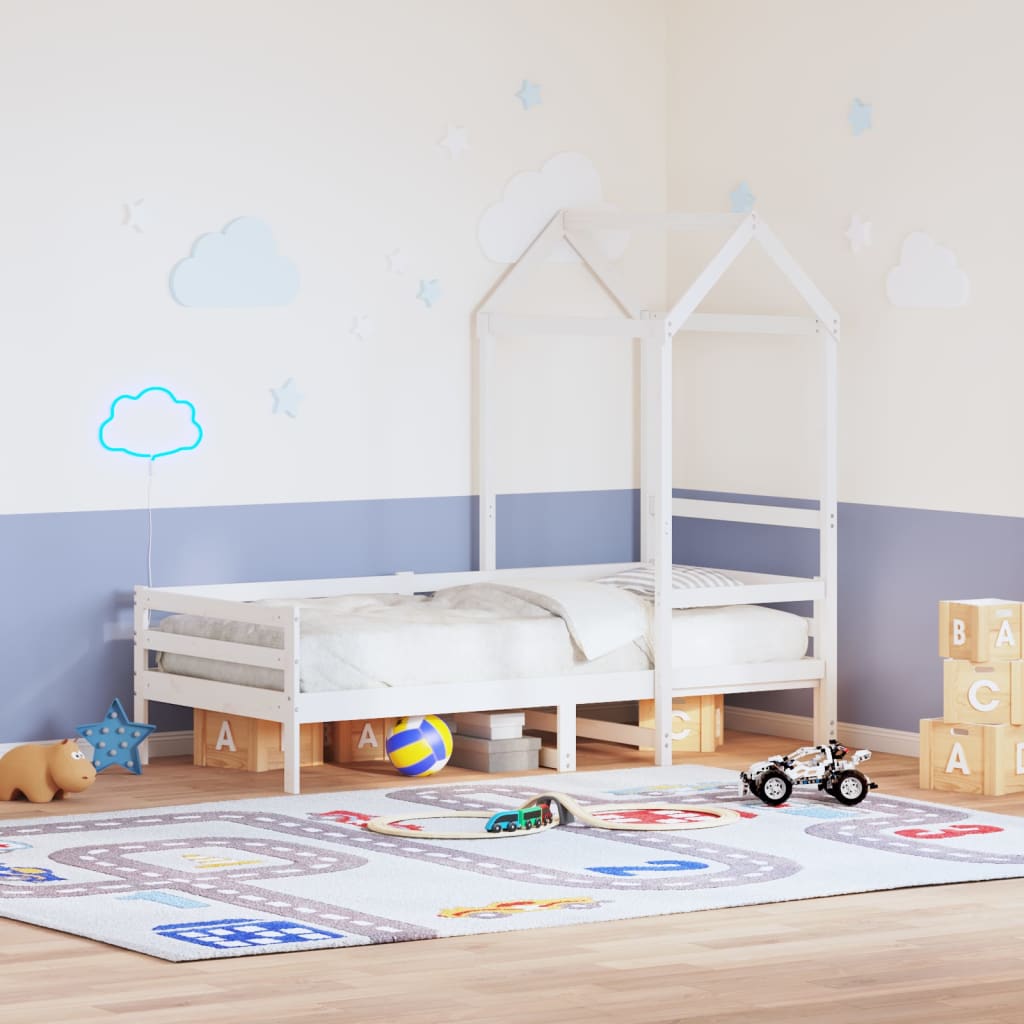 Roof for children's bed white 118x70x176,5 cm solid pine wood