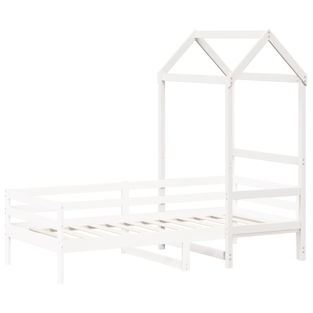 Roof for children's bed white 108x70x176,5 cm solid pine wood