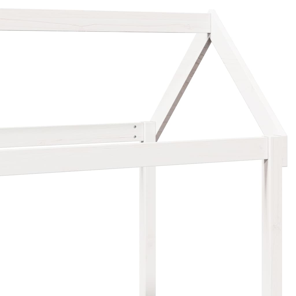 Roof for children's bed white 108x70x176,5 cm solid pine wood