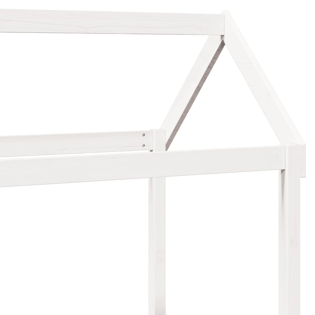 Roof for children's bed white 98x70x176,5 cm solid pine wood