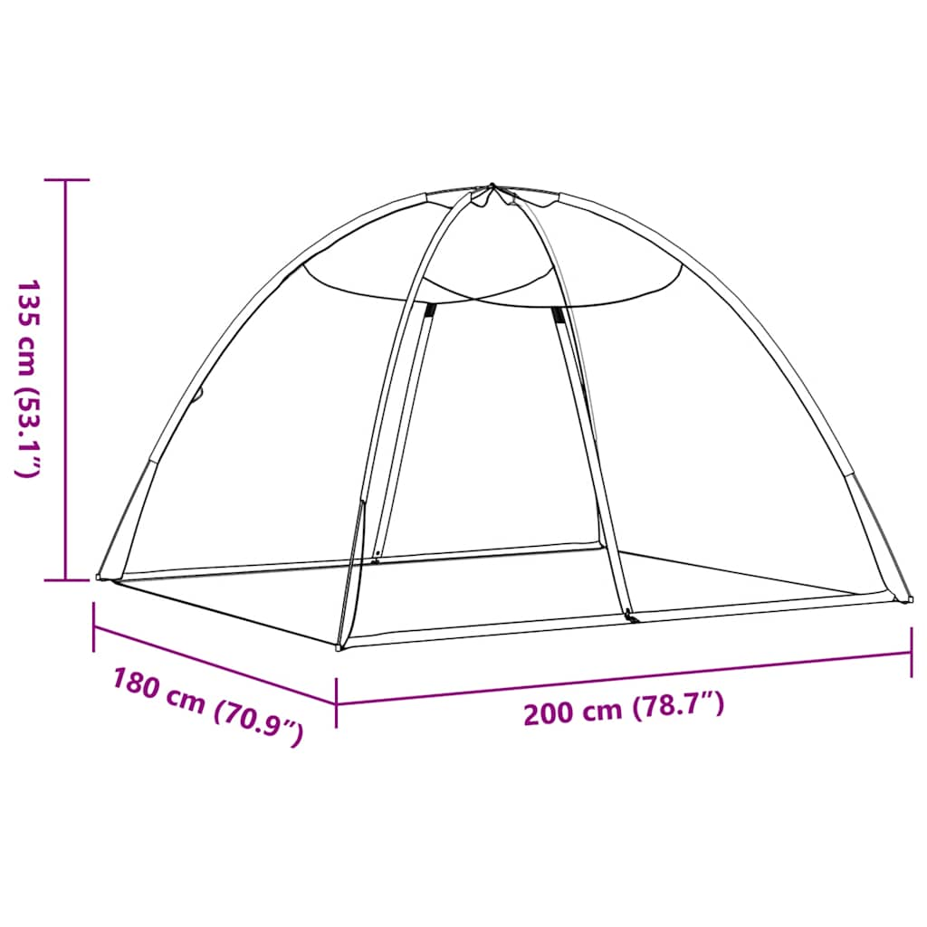 Moskito-Netzzelt Mongolisch 220 Mesh Weiß 200x180x135 cm