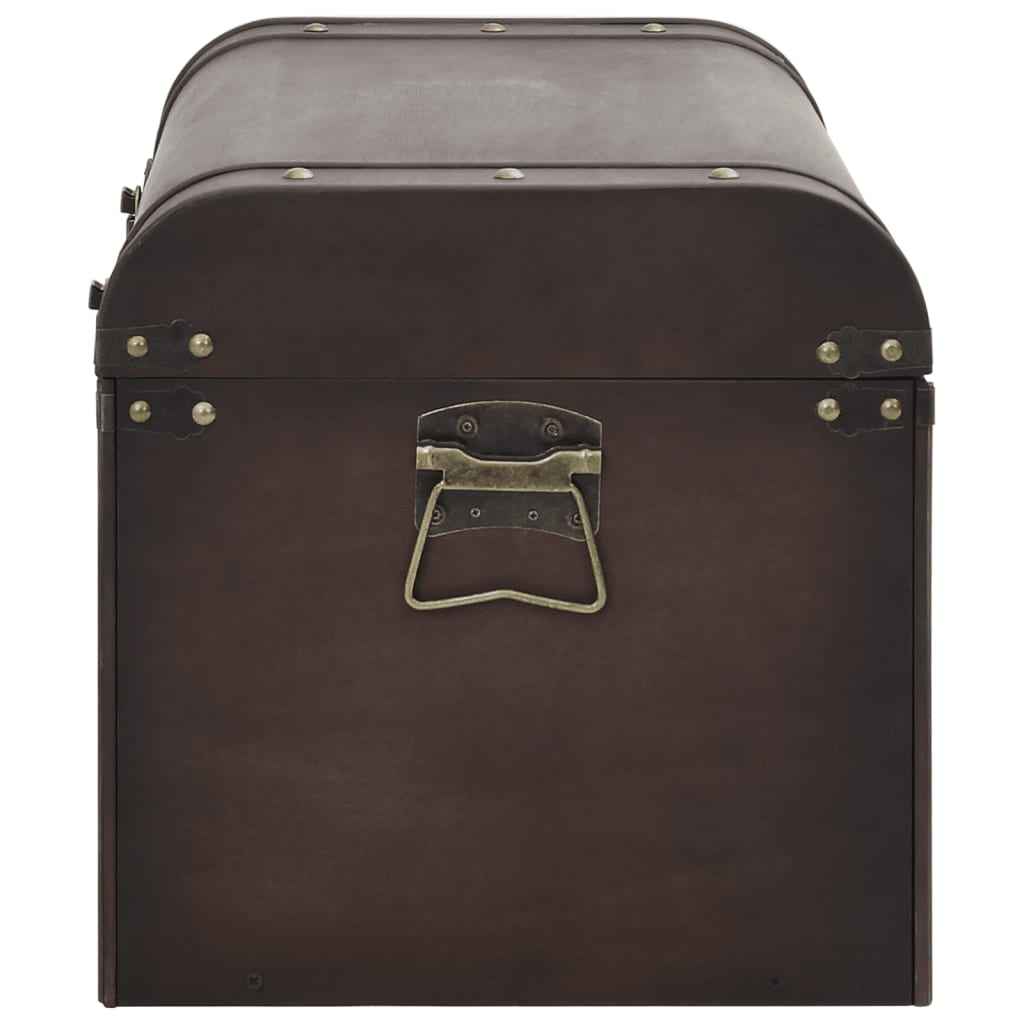 Treasure Chest with Latches Dark Brown 79.5x39.5x39.5 cm Plywood