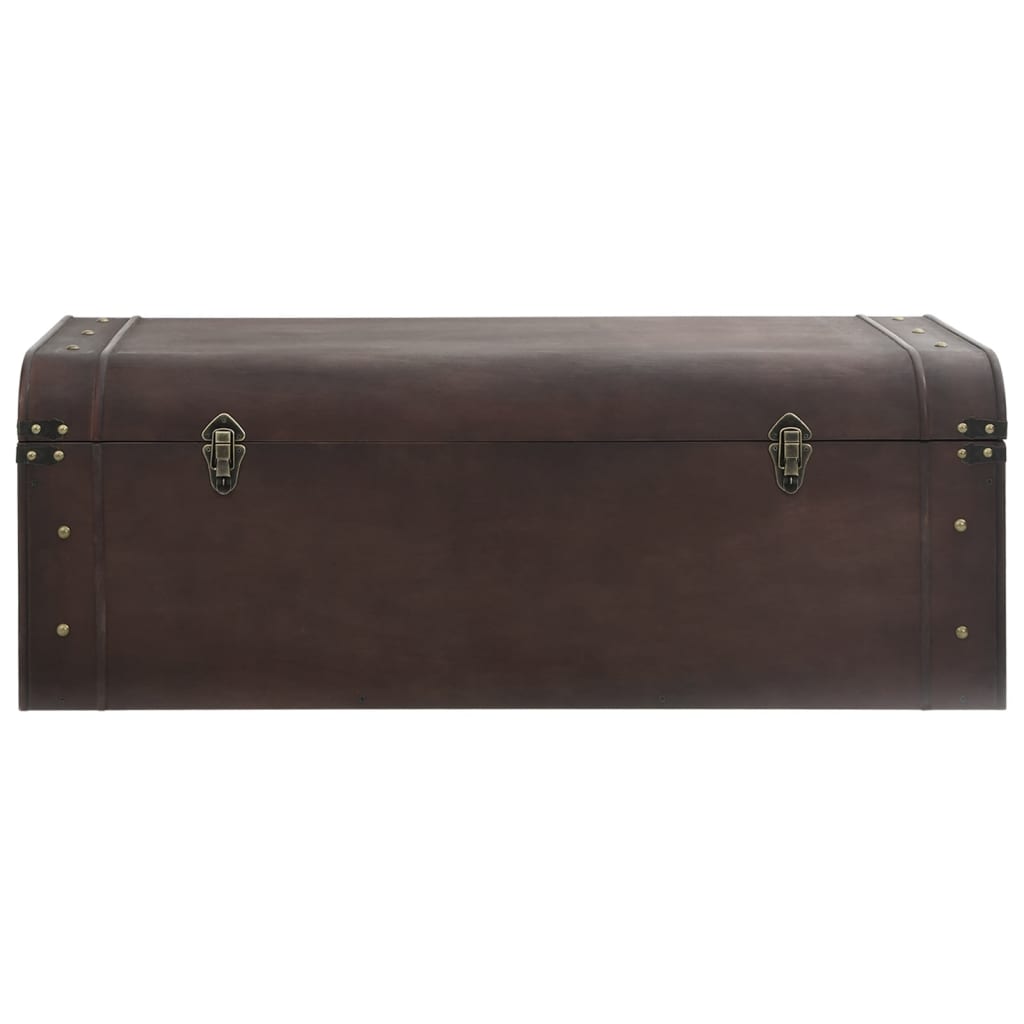 Treasure Chest with Latches Dark Brown 110x50x39.5 cm Plywood