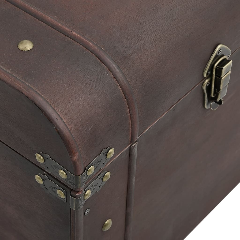 Treasure Chest with Latches Dark Brown 110x50x39.5 cm Plywood