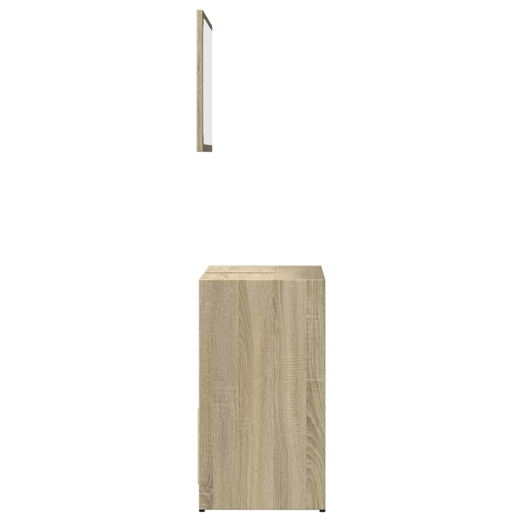 2-piece bathroom furniture set Sonoma oak wood material