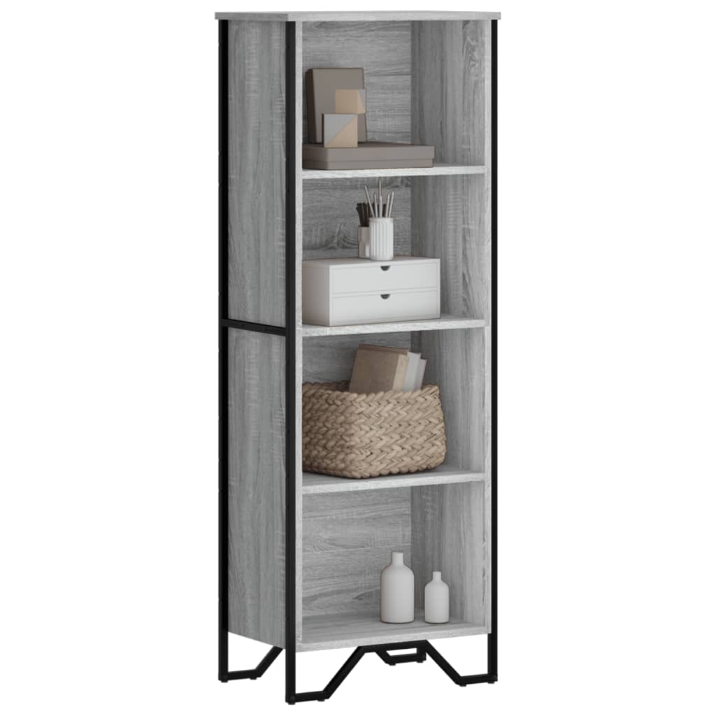 Bookshelf Gray Sonoma 50x31x137.5 cm Wood Material