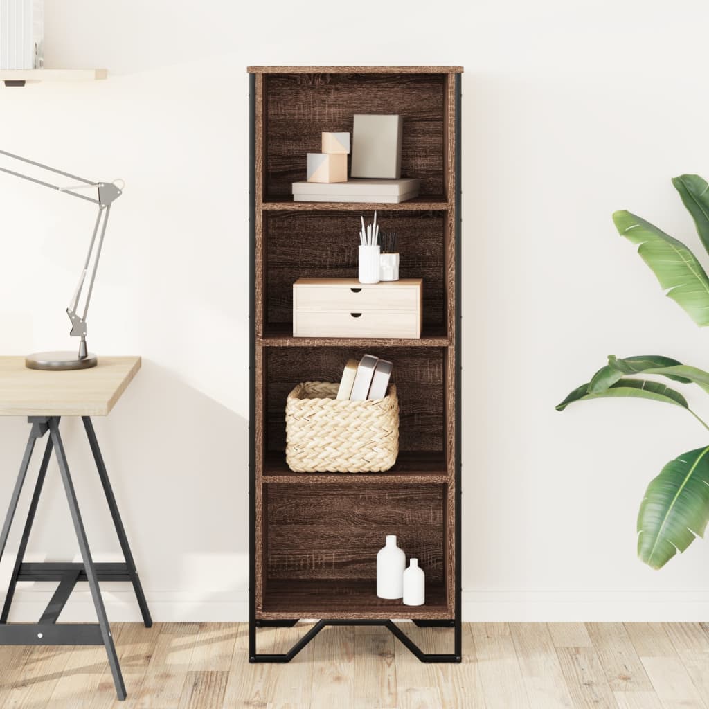 Bookshelf Brown Oak Look 50x31x137.5 cm Wood Material